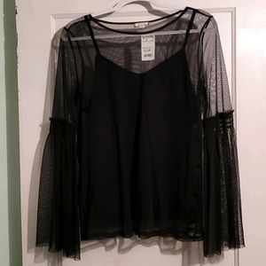 Sheer Blouse with cami
